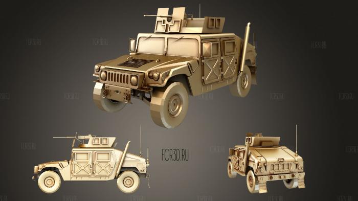 Hummer Army stl model for CNC